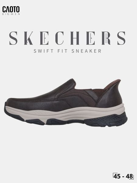  Giày Sneaker Nam Big Size Skechers Hands Free Swift Fit Không Cần Cột Dây Êm Chân Size 45 - 48 