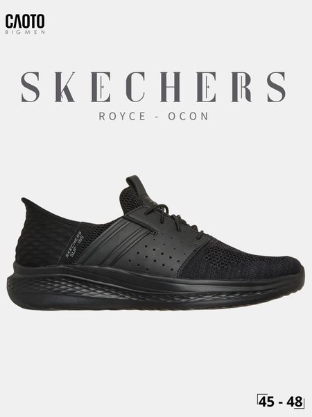  Giày Nam Big Size Skechers Slade Royce Ocon Đen Size 45 - 48 