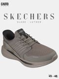  Giày Sneaker Nam Big Size Skechers Slip-ins Relaxed Fit Slade Luther Cement Êm Chân Size 45 - 48 