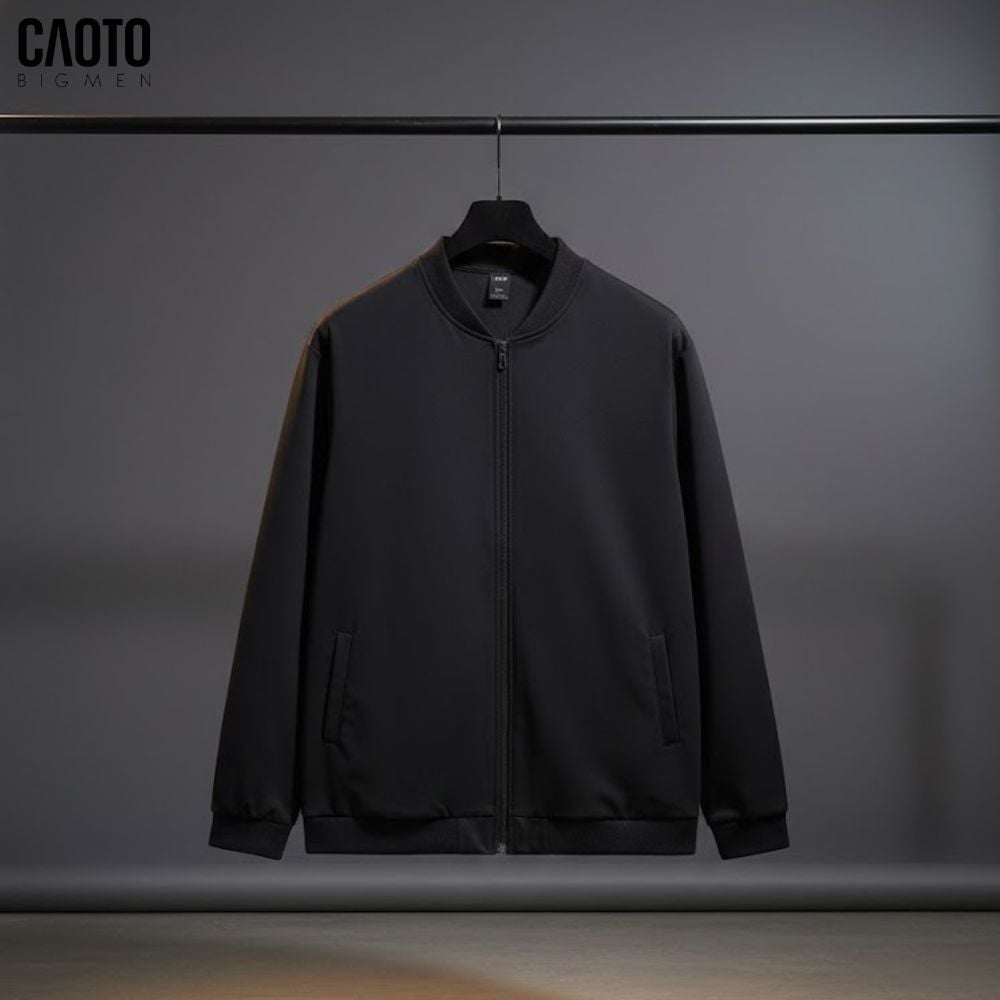  Áo khoác Bomber nỉ trơn 