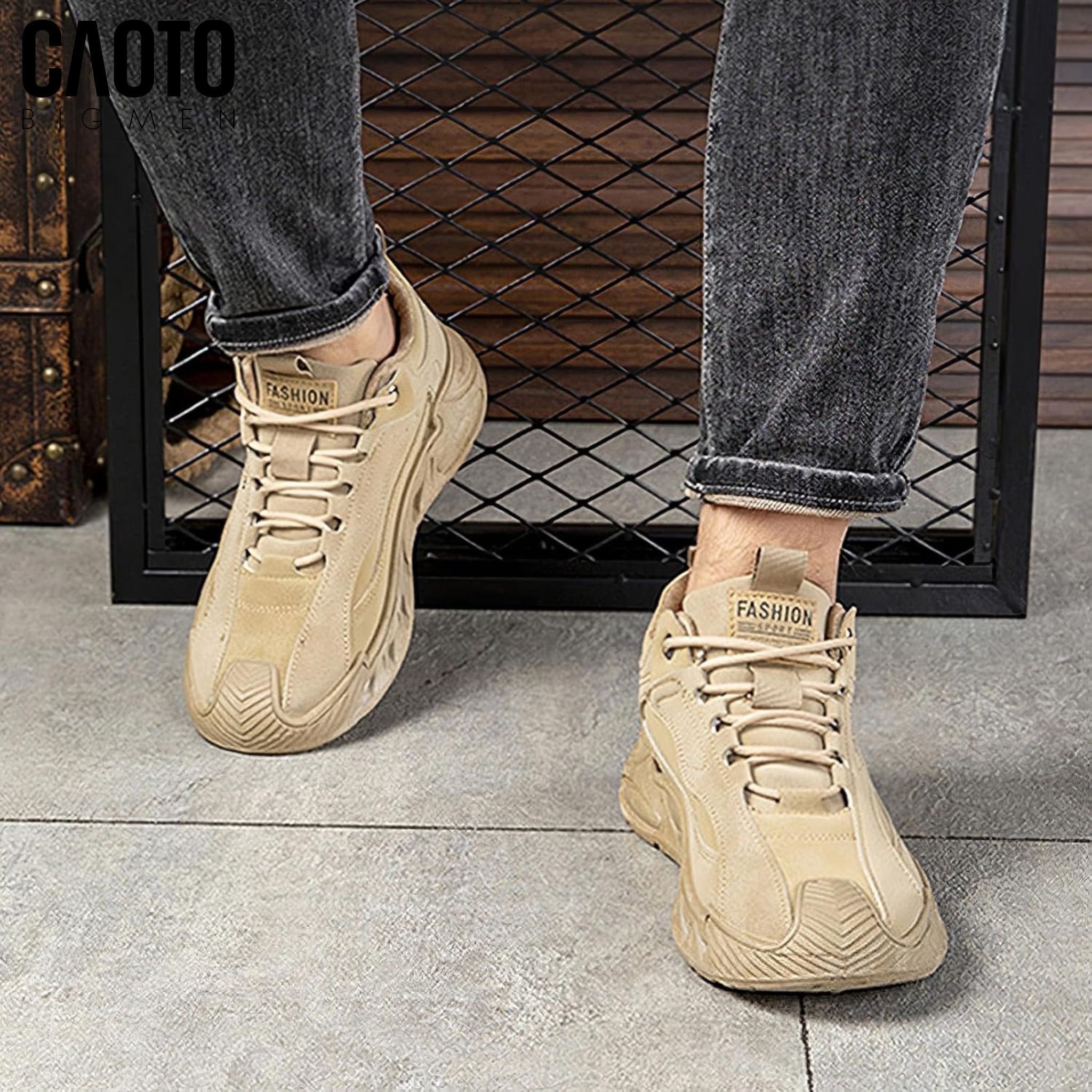  Giày Sneaker Nam Big Size Rogue Beige Đế Chunky Size 45-48 