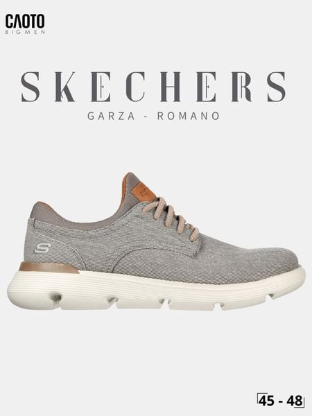  Giày Lười Nam Big Size Skechers Garza Romano Taupe Êm Chân Size 45 - 48 