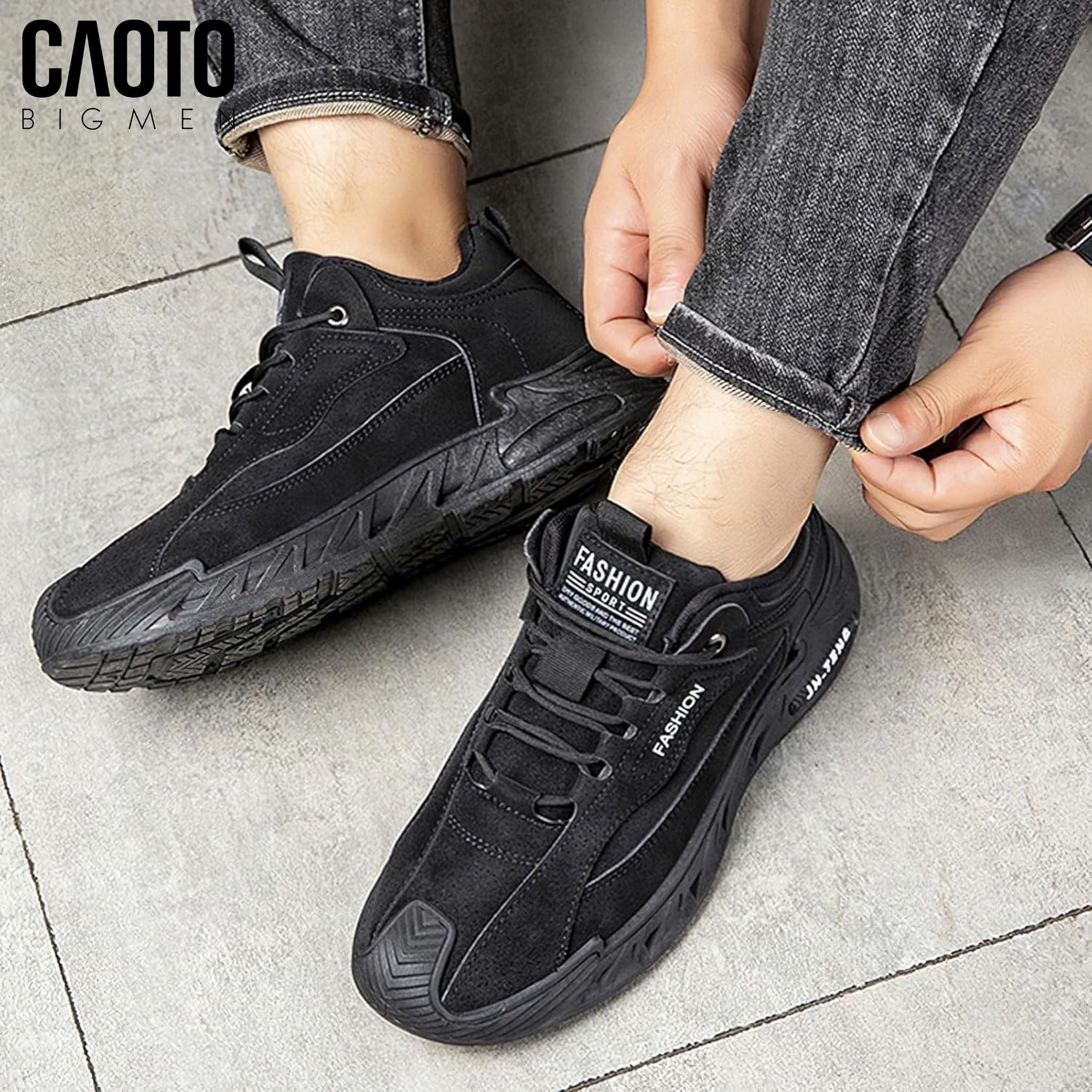  Giày Sneaker Nam Big Size Rogue Black Đế Chunky Size 45-48 