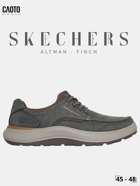  Giày Lười Nam Big Size Skechers Relaxed Fit Altman Finch Dark Taupe Êm Chân Size 45 - 48 