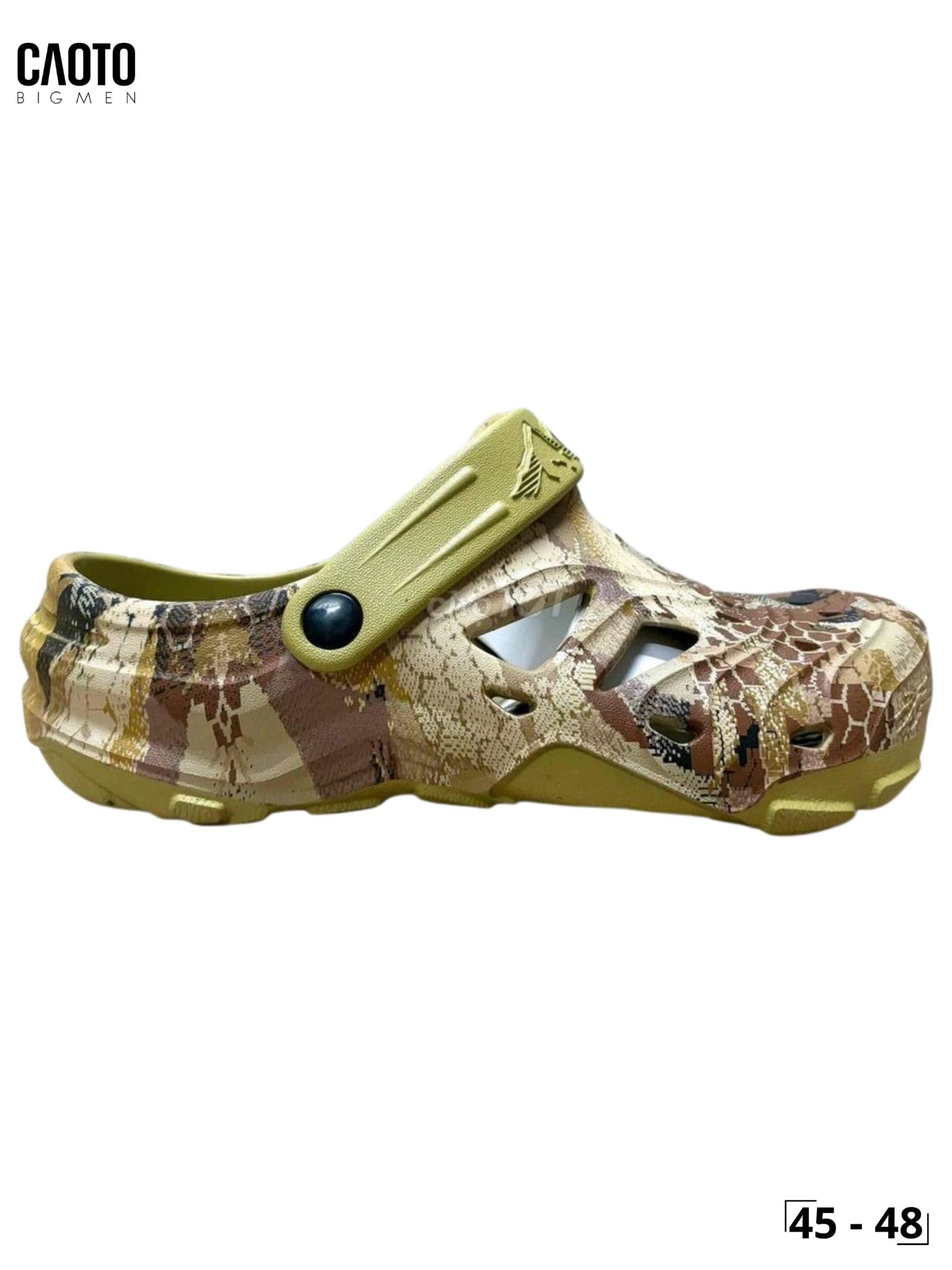  Dép Nam Big Size  – Crocs Cây Cỏ Rằn Ri Size 45–50 