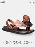  Giày Sandal Xỏ Ngón Nam Big Size Oanviso - A Grey Da Pu Sang Trọng Size 45 - 48 