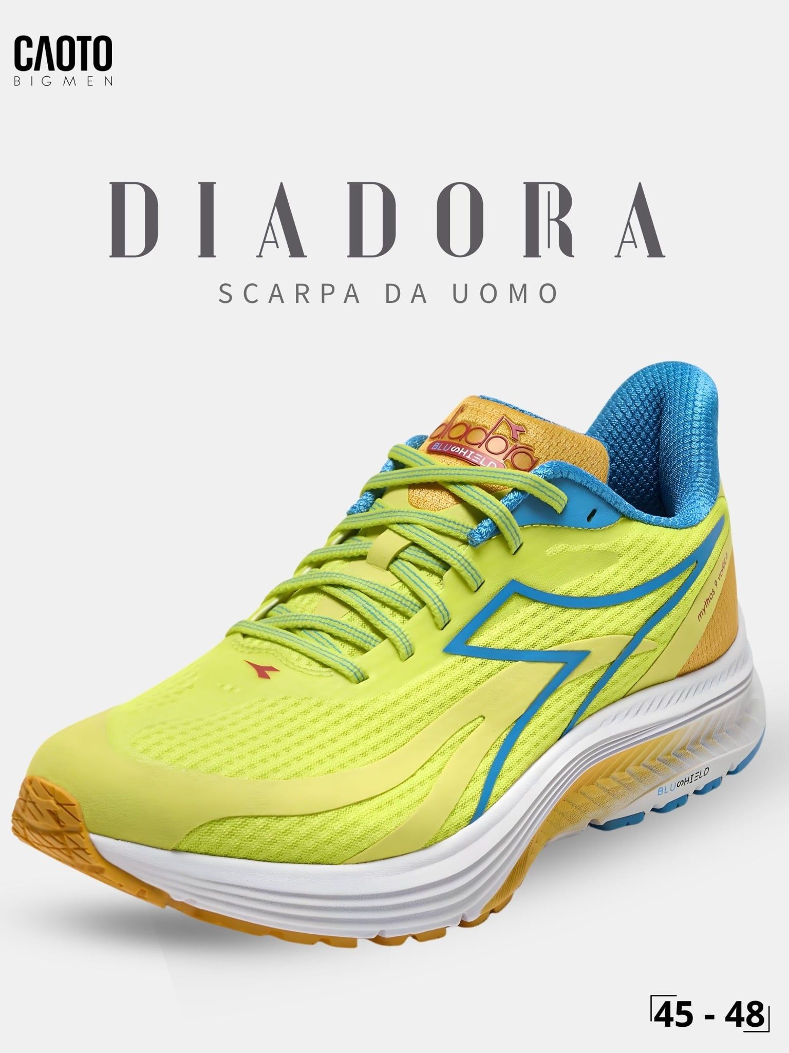  Giày Chạy Bộ Nam Big Size Scarpa DA Uomo Lime Green Nhẹ, Bền Size 45 - 48 