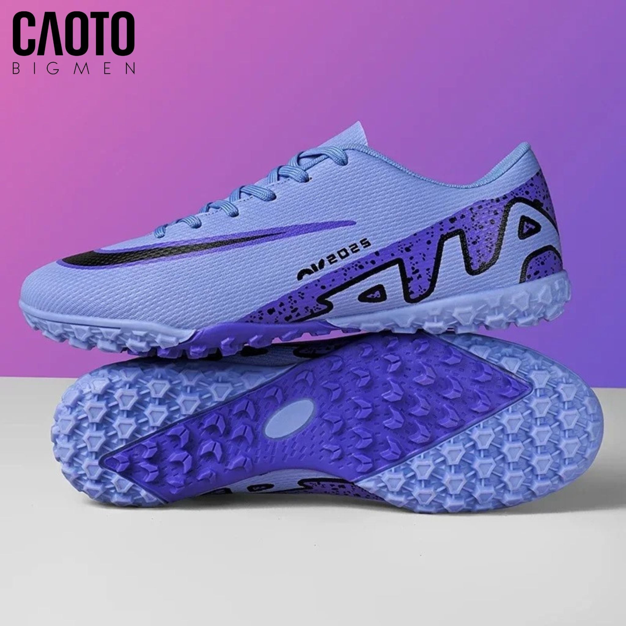  Giày Bóng Đá Nam Big Size Phantom Purple Đế Bám Linh Hoạt Size 45-46 