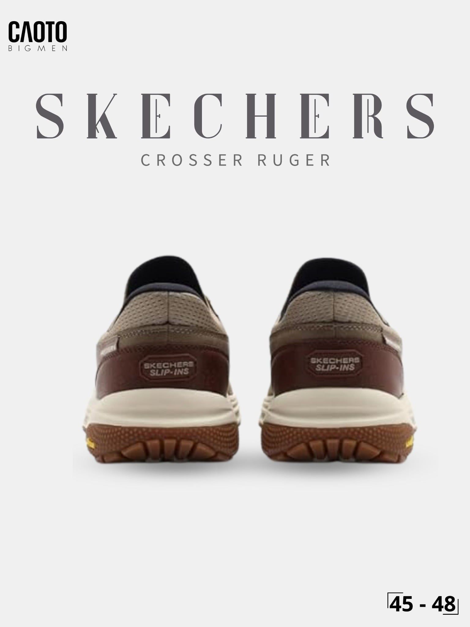 Giày Sneakers Nam Big Size Meroe Alden – Skechers Taupe Canvas Casual Size 45–50 