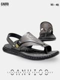  Giày Sandal Xỏ Ngón Nam Big Size Oanviso - A Brown Da Pu Sang Trọng Size 45 - 48 