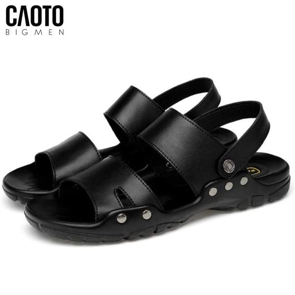  Giày Sandal Nam Big Size Strider Black Đế Chống Trượt Bền Chắc Size 45-52 