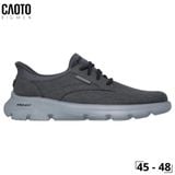  Giày Sneakers Nam Big Size Garza Thaddeus – Skechers Xám Đen Canvas Casual Size 45–50 