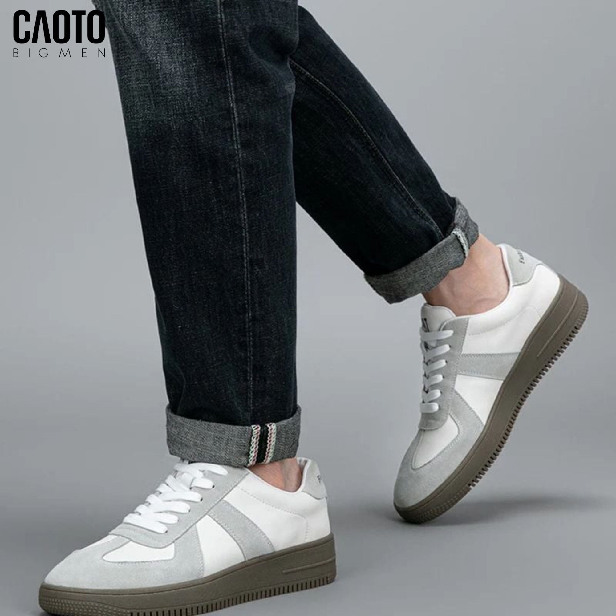  Giày Sneaker Nam Big Size Classic Fit White – Thoải Mái, Dễ Phối Đồ – Size 45–49 