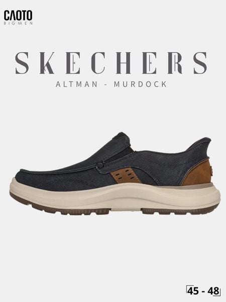  Giày Lười Nam Big Size Skechers Slip-ins Relaxed Fit Altman Murdock Dark Navy Êm Chân Size 45 - 48 