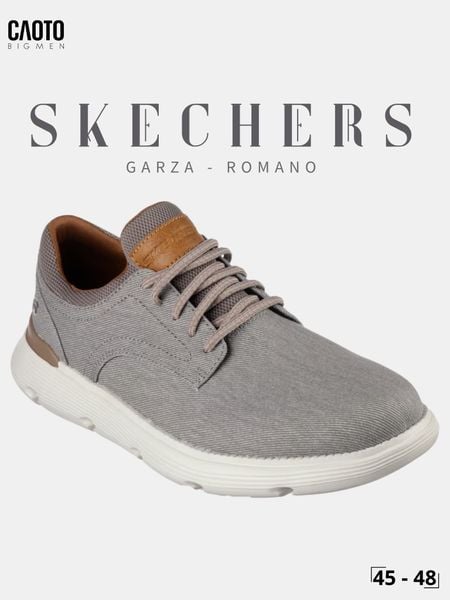  Giày Lười Nam Big Size Skechers Garza Romano Taupe Êm Chân Size 45 - 48 