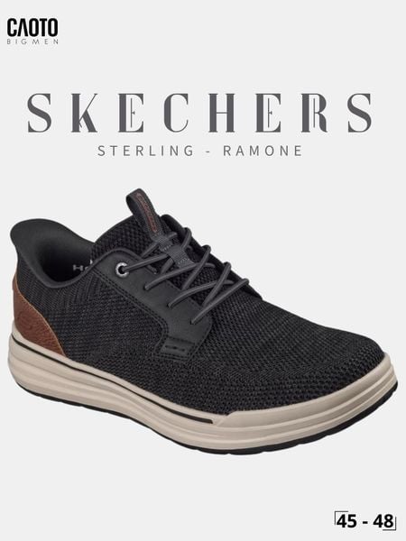  Giày Lười Nam Big Size Skechers Slip-ins Relaxed Fit Sterling Ramone Black Êm Chân Size 45 - 48 