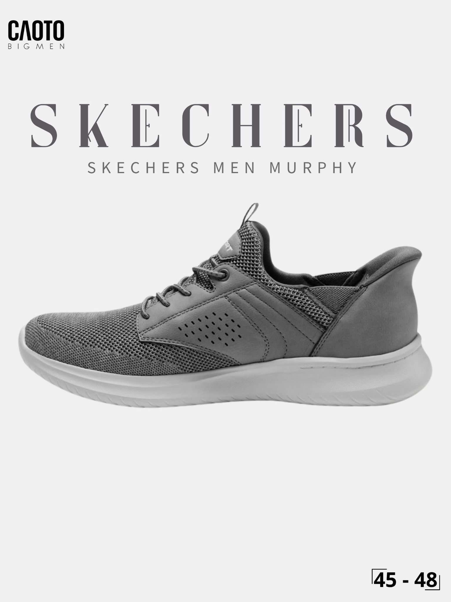  Giày Sneaker Nam Big Size S Sport By Skechers Murphy Slip On Êm Chân Size 45 - 48 