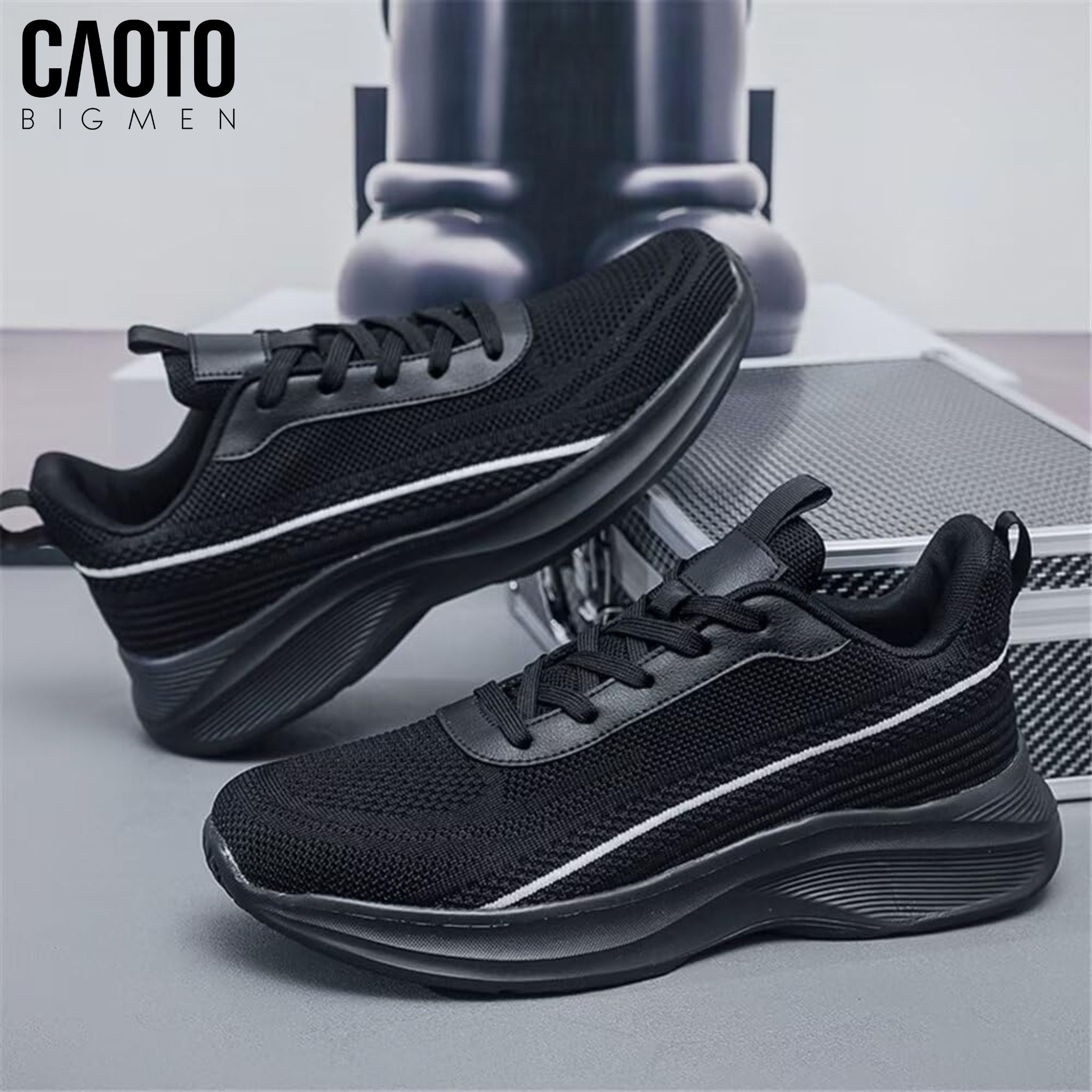  Giày Sneaker Nam Big Size Monarch Black Đệm Chắc Chắn Ổn Định Size 45-50 