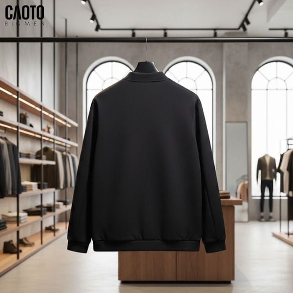  Áo khoác Bomber nỉ trơn 