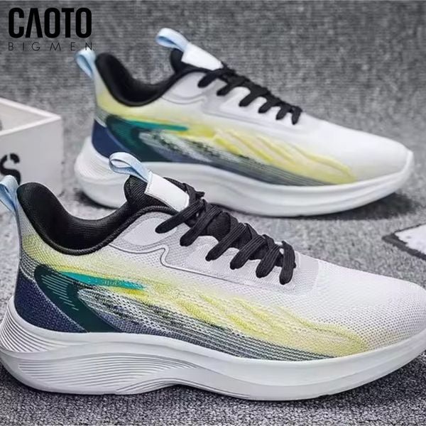  Giày Sneaker Nam Big Size Stratos Blue Yellow Thoáng Khí Size 45-50 