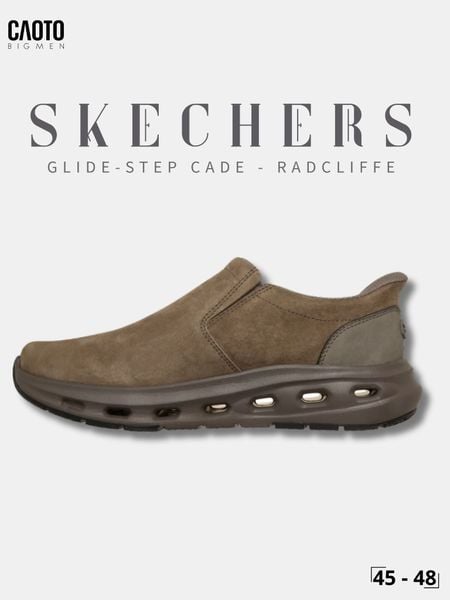  Giày Lười Nam Big Size Skechers Cade Radcliffe Nâu Taupe Size 45 - 48 