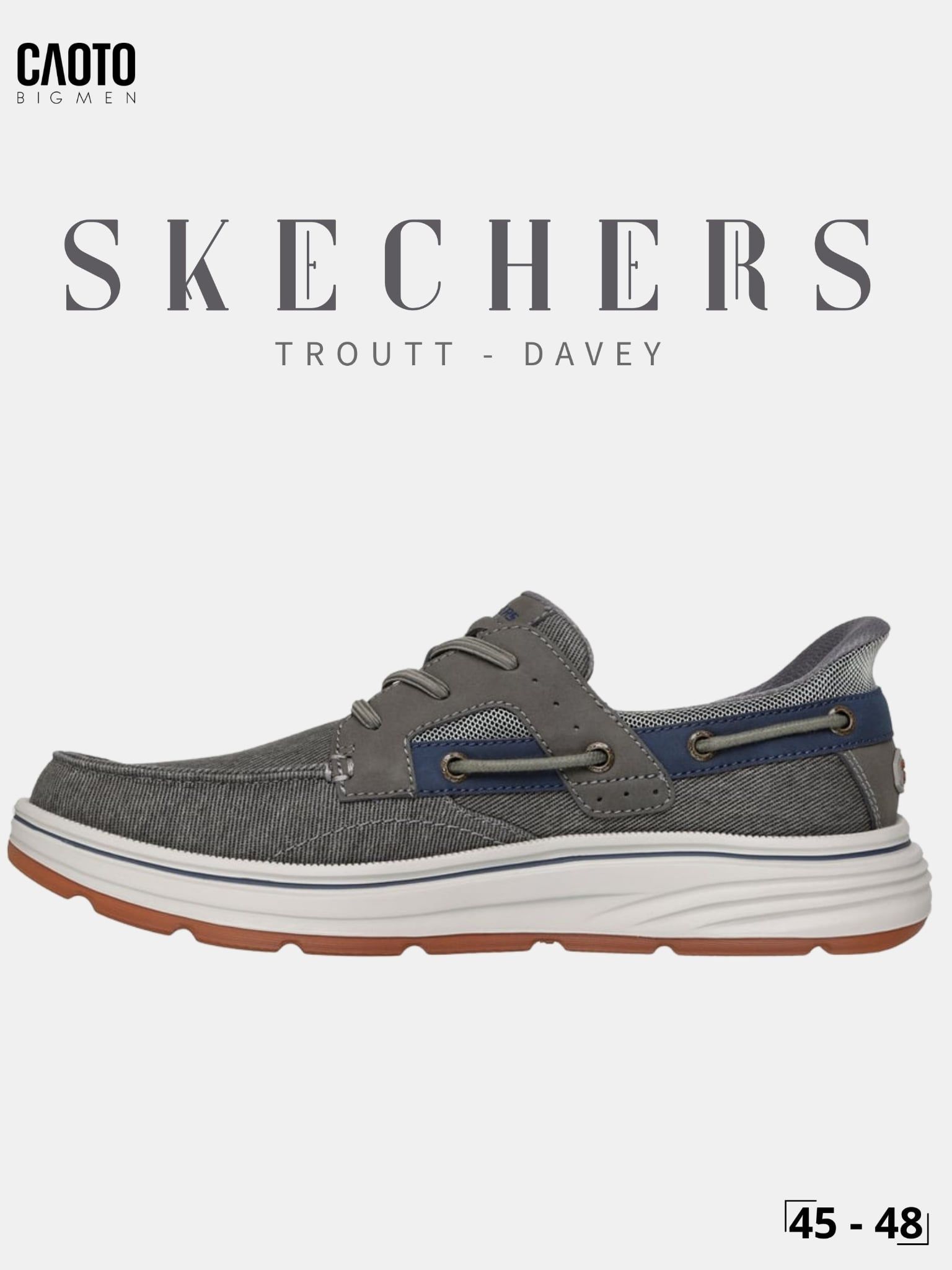  Giày Sneaker Lười Nam Big Size Skechers Slip-ins Troutt Davey Xỏ Nhanh Size 45 - 48 