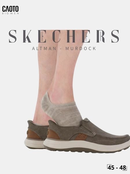  Giày Sneaker Nam Big Size Canvas Skecher Swift Fit Low Black Thời Trang Năng Động Size 45 - 48 