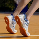  Giày Cầu Lông Nam Big Size Smash White Blue Đế Bám Sân Chắc Chắn Size 45-48 