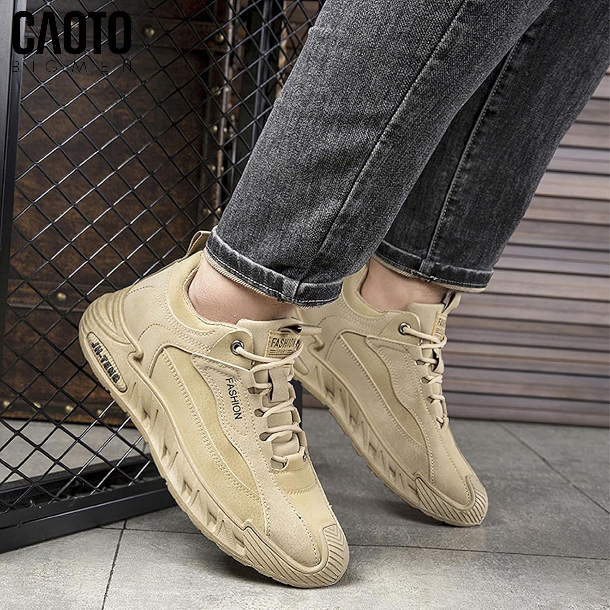  Giày Sneaker Nam Big Size Rogue Beige Đế Chunky Size 45-48 