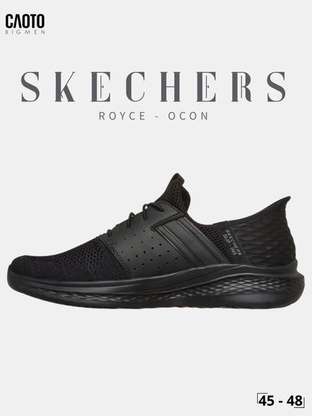  Giày Nam Big Size Skechers Slade Royce Ocon Đen Size 45 - 48 