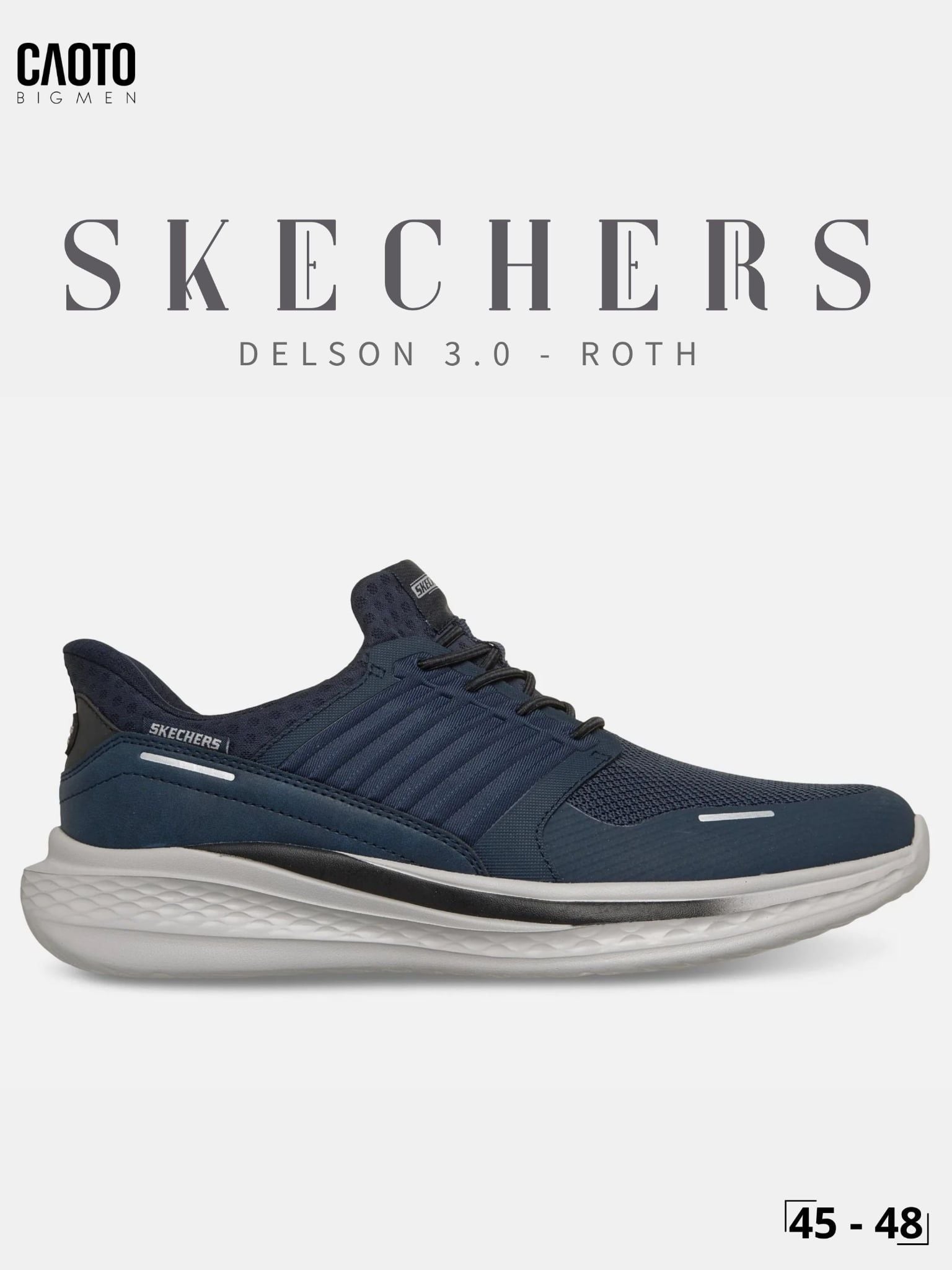  Giày Sneaker Lười Nam Big Size Skechers Slip-ins Slade Luther Xỏ Nhanh Size 45 - 48 