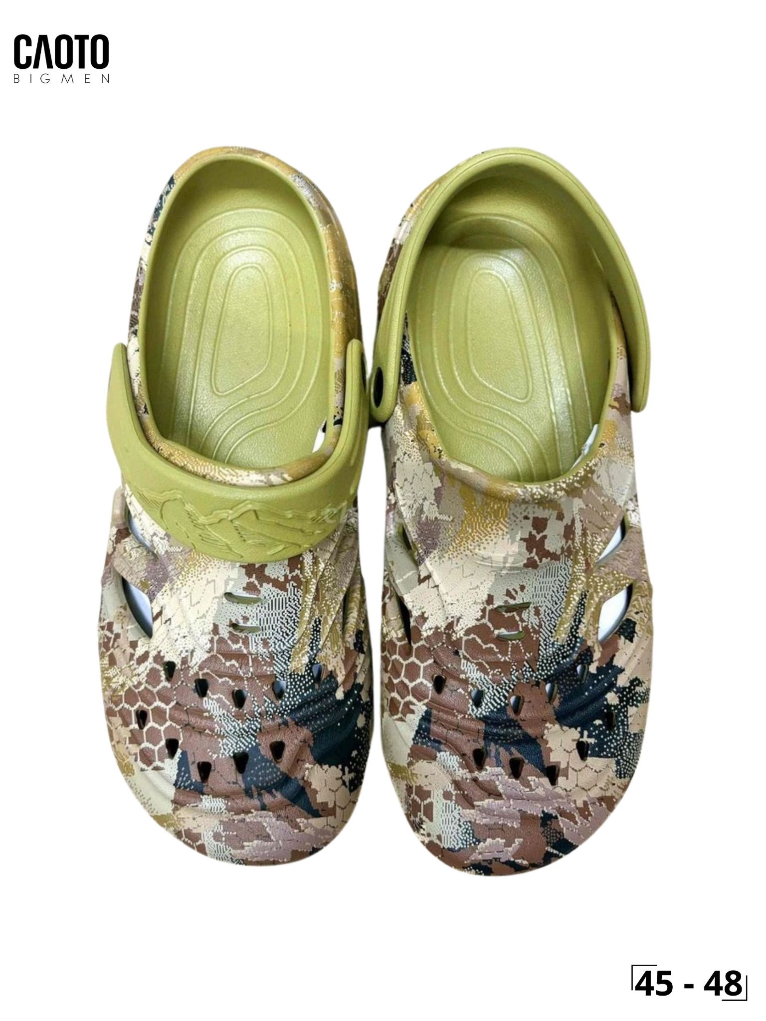  Dép Nam Big Size  – Crocs Cây Cỏ Rằn Ri Size 45–50 