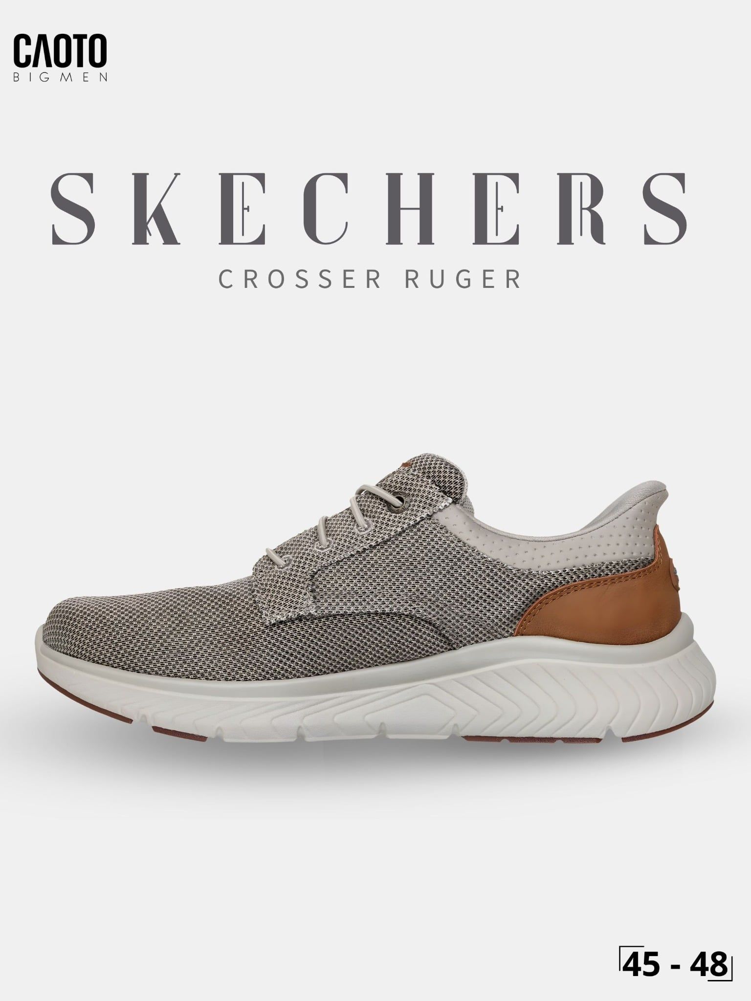  Giày Sneakers Nam Big Size Skechers Crosser Ruger – Canvas Casual Taupe Size 45–50 