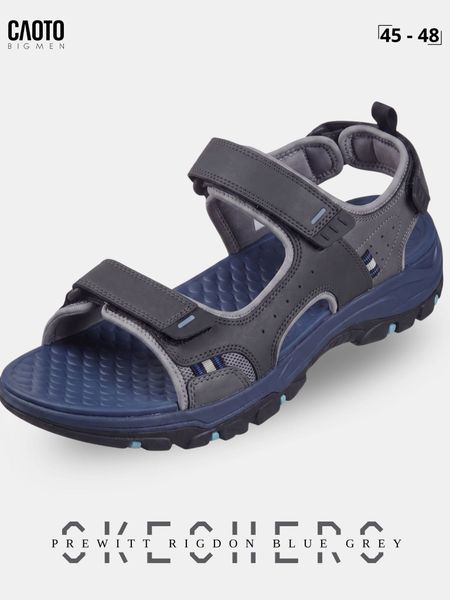 giày sandal nam size 45 big size Skecher Prewitt Rigdon màu xanh xám thoải mái