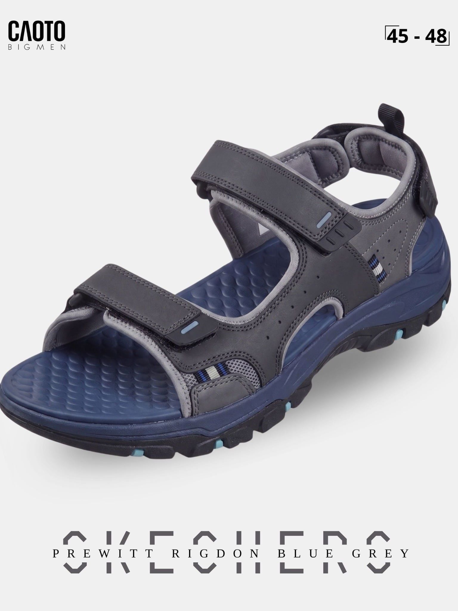  Giày Sandal Nam Big Size Skecher Prewitt Rigdon Blue Grey Êm Ái Thoải Mái Size 45 - 48 