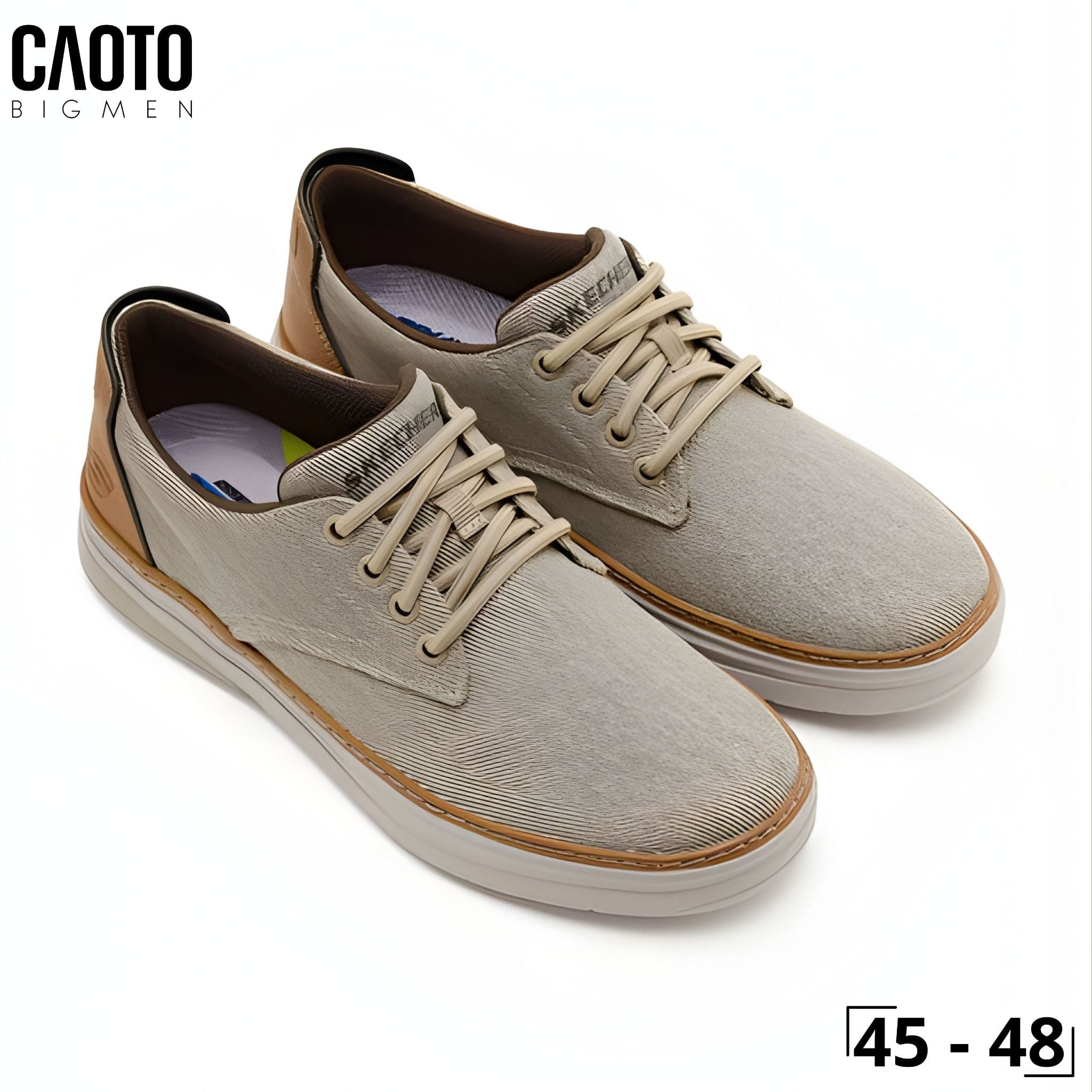  Giày Sneakers Nam Big Size Hyland Ratner – Skechers Khaki Canvas Casual Size 45–50 