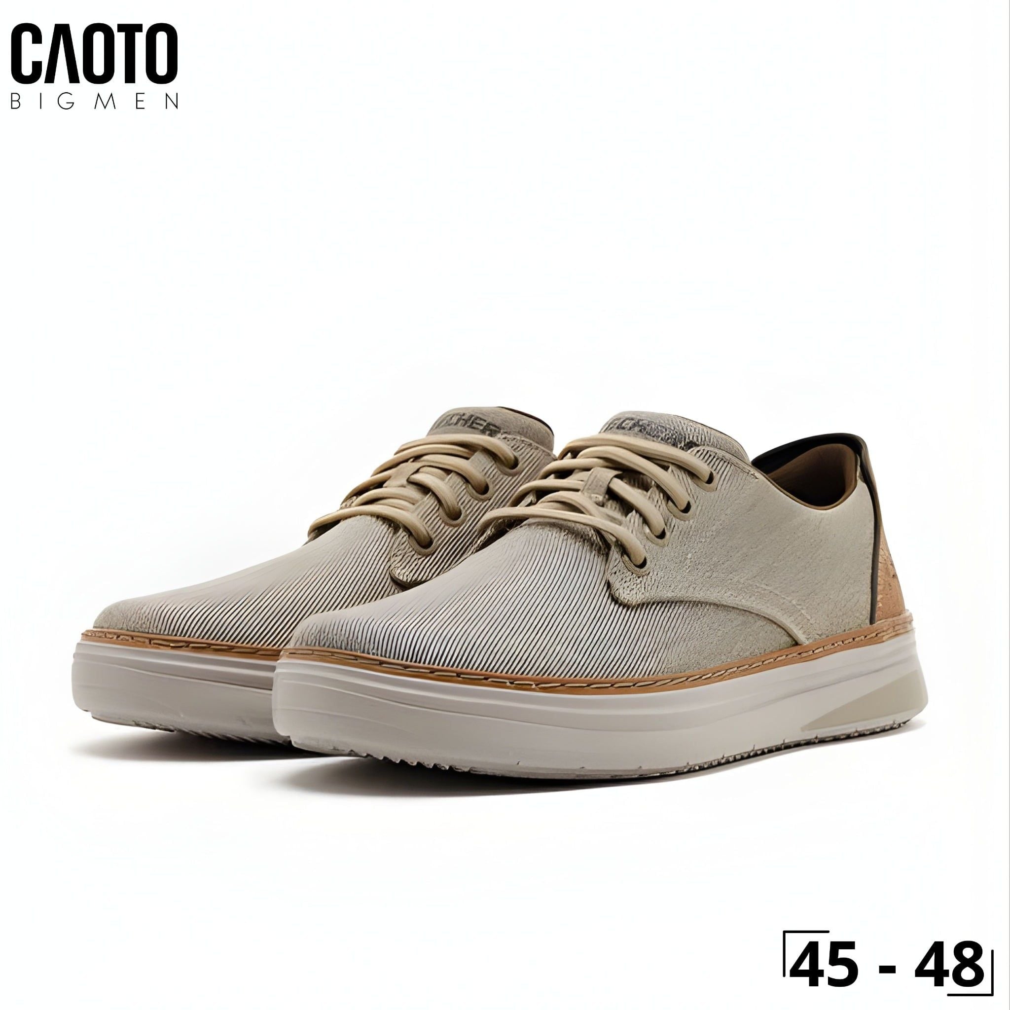  Giày Sneakers Nam Big Size Hyland Ratner – Skechers Khaki Canvas Casual Size 45–50 
