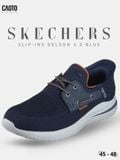  Giày Sneaker Nam Big Size Skecher Slip-ins Delson 3.0 - Canvas Casual Blue Size 45–50 