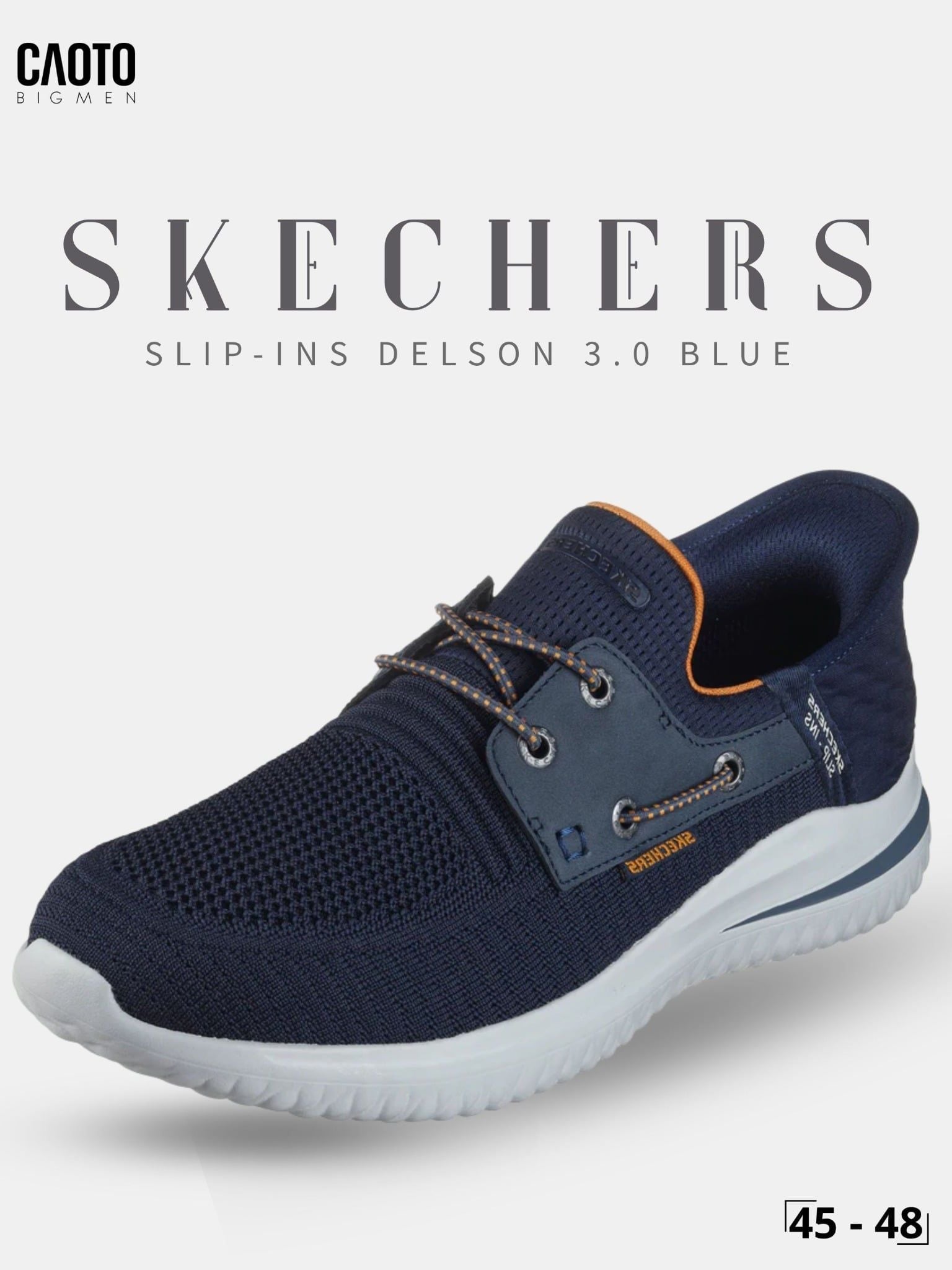  Giày Sneaker Nam Big Size Skecher Slip-ins Delson 3.0 - Canvas Casual Blue Size 45–50 