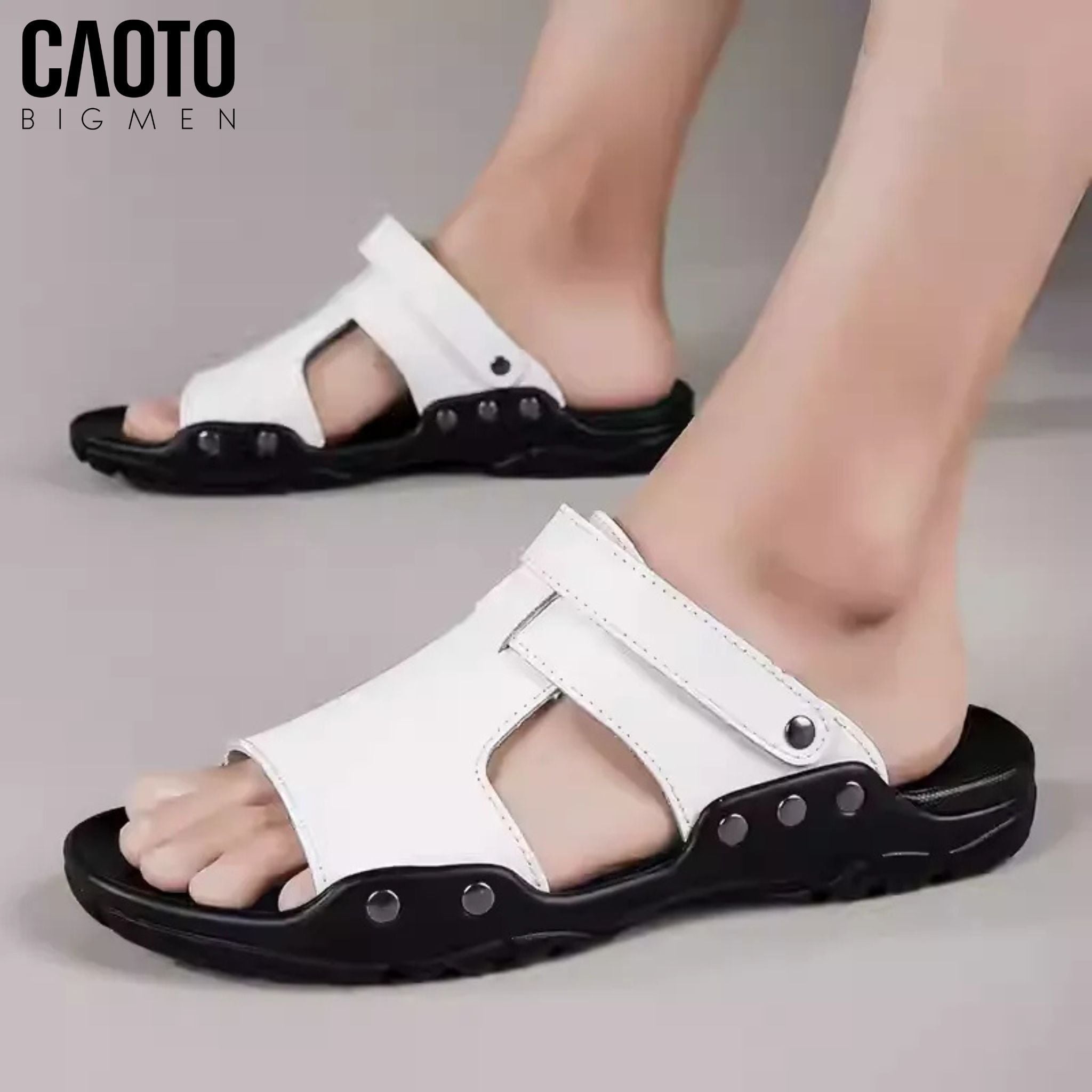  Giày Sandal Nam Big Size Strider White Đế Chống Trượt Bền Chắc Size 45-52 