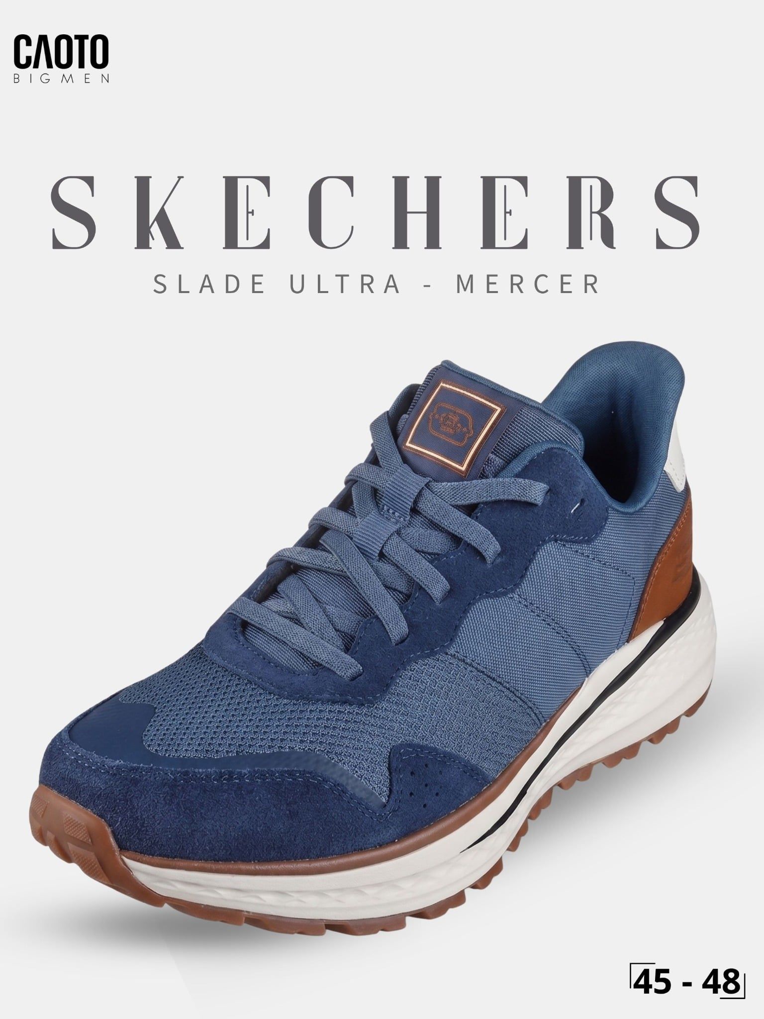  Giày Sneaker Nam Big Size Skecher Slade Ultra - Mercer Canvas Casual Blue Size 45–50 