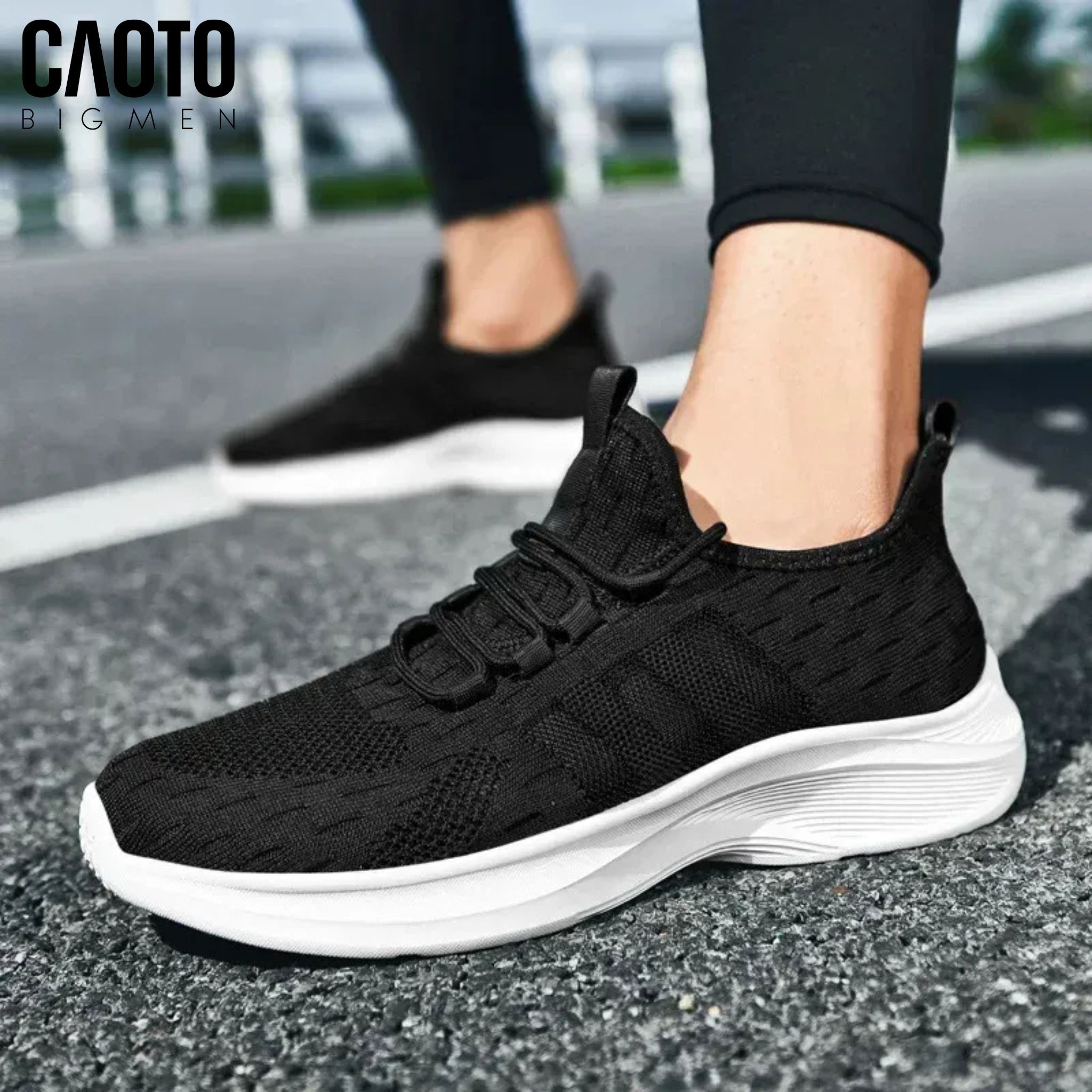  Giày Sneaker Nam Big Size Zenith Black Vải Dệt Thoáng Khí Size 45-50 