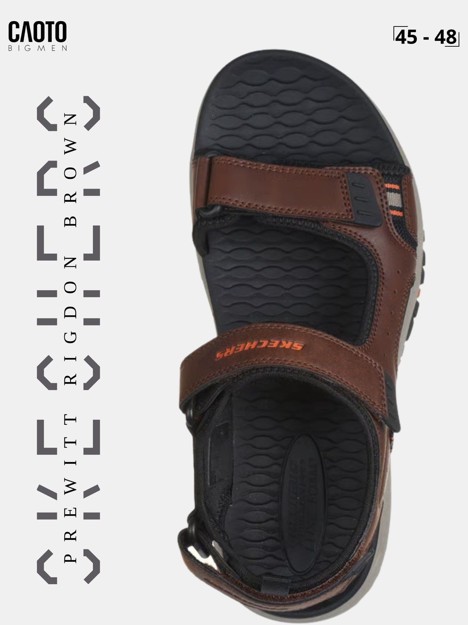  Giày Sandal Nam Big Size Skecher Prewitt Rigdon Brown Êm Ái Thoải Mái Size 45 - 48 