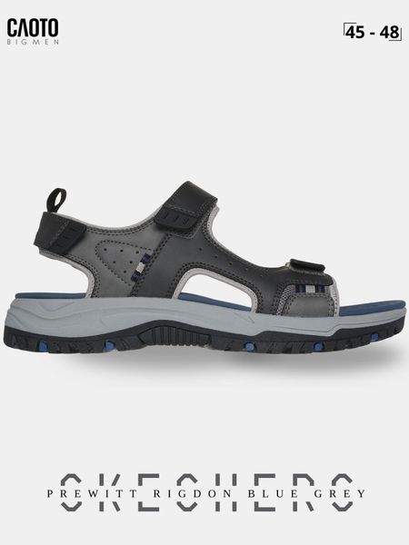 giày sandal nam size 45 big size Skecher Prewitt Rigdon màu xanh xám thoải mái