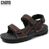  Sandal Gladiator Summer Slipper Brown Mens Big Size 
