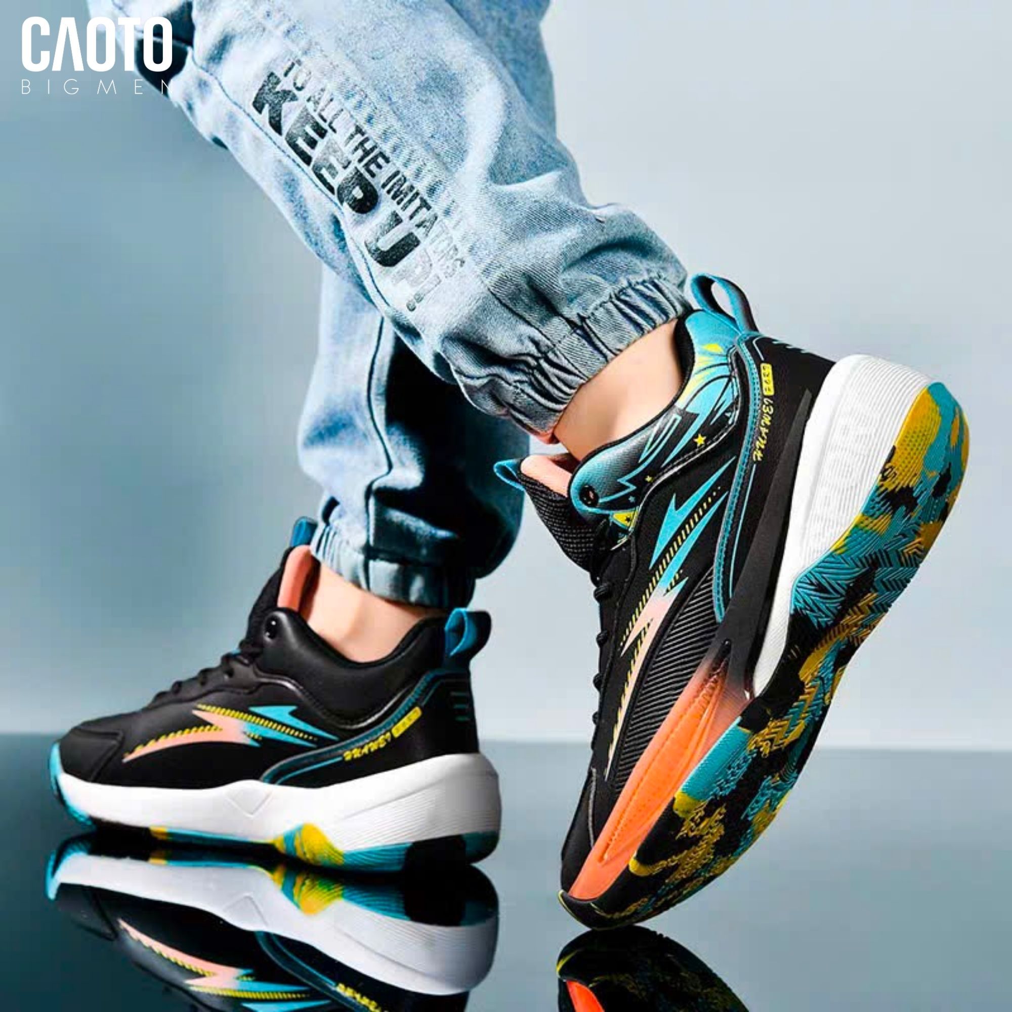  Giày Bóng Rổ Nam Big Size Anta Orange Black Nâng Đỡ Gót & Mũi Chân Size 45–48 