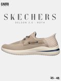  Giày Nam Big Size Skechers Delson 3.0 Roth Taupe Size 45 - 48 