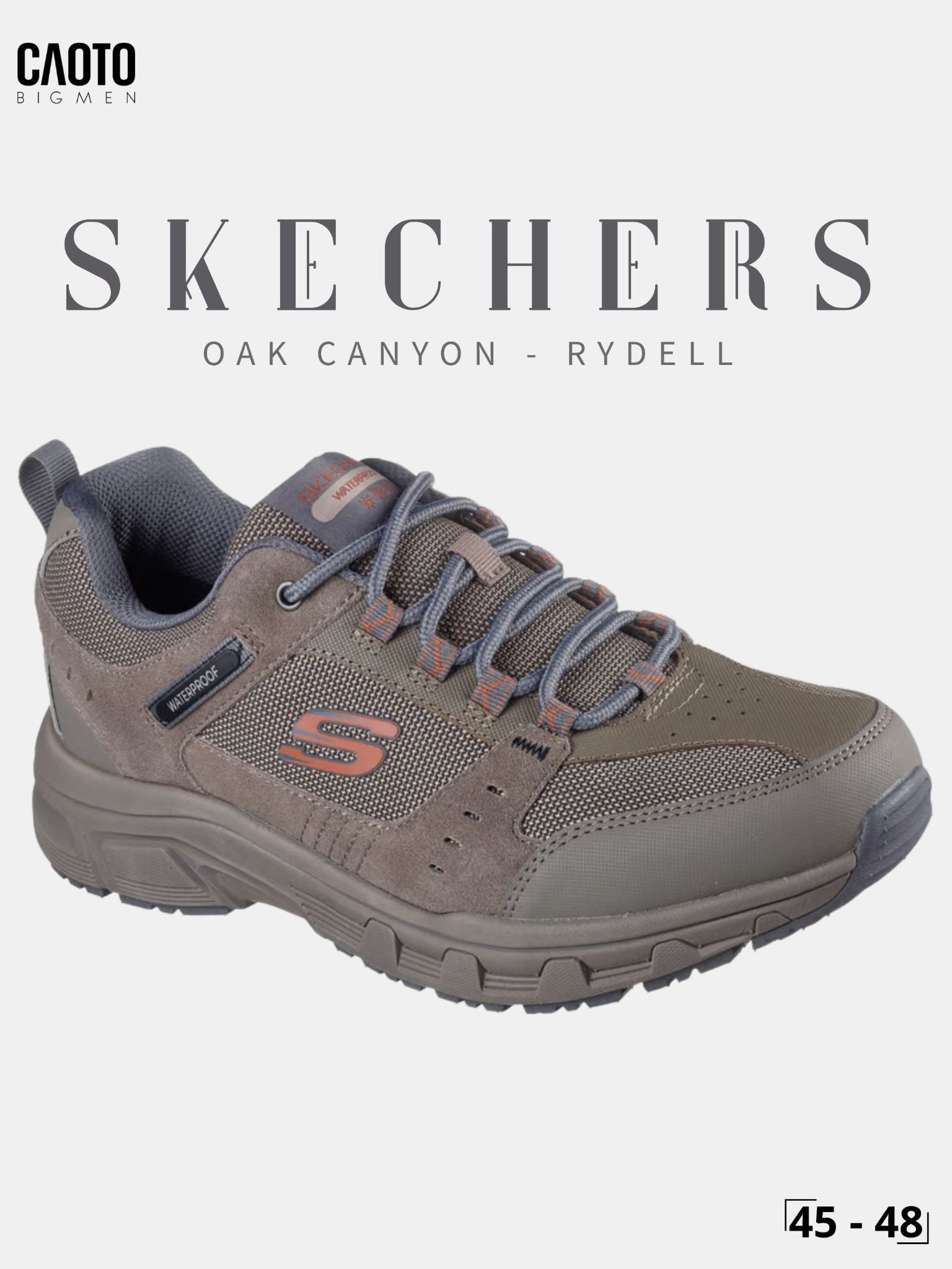  Giày Nam Big Size Skechers Oak Canyon Rydell Navy Chống Nước Size 45 - 48 