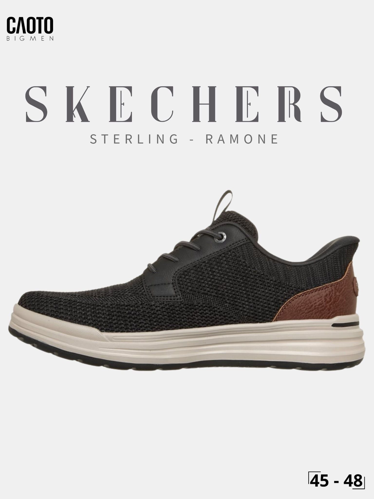  Giày Lười Nam Big Size Skechers Slip-ins Relaxed Fit Sterling Ramone Black Êm Chân Size 45 - 48 
