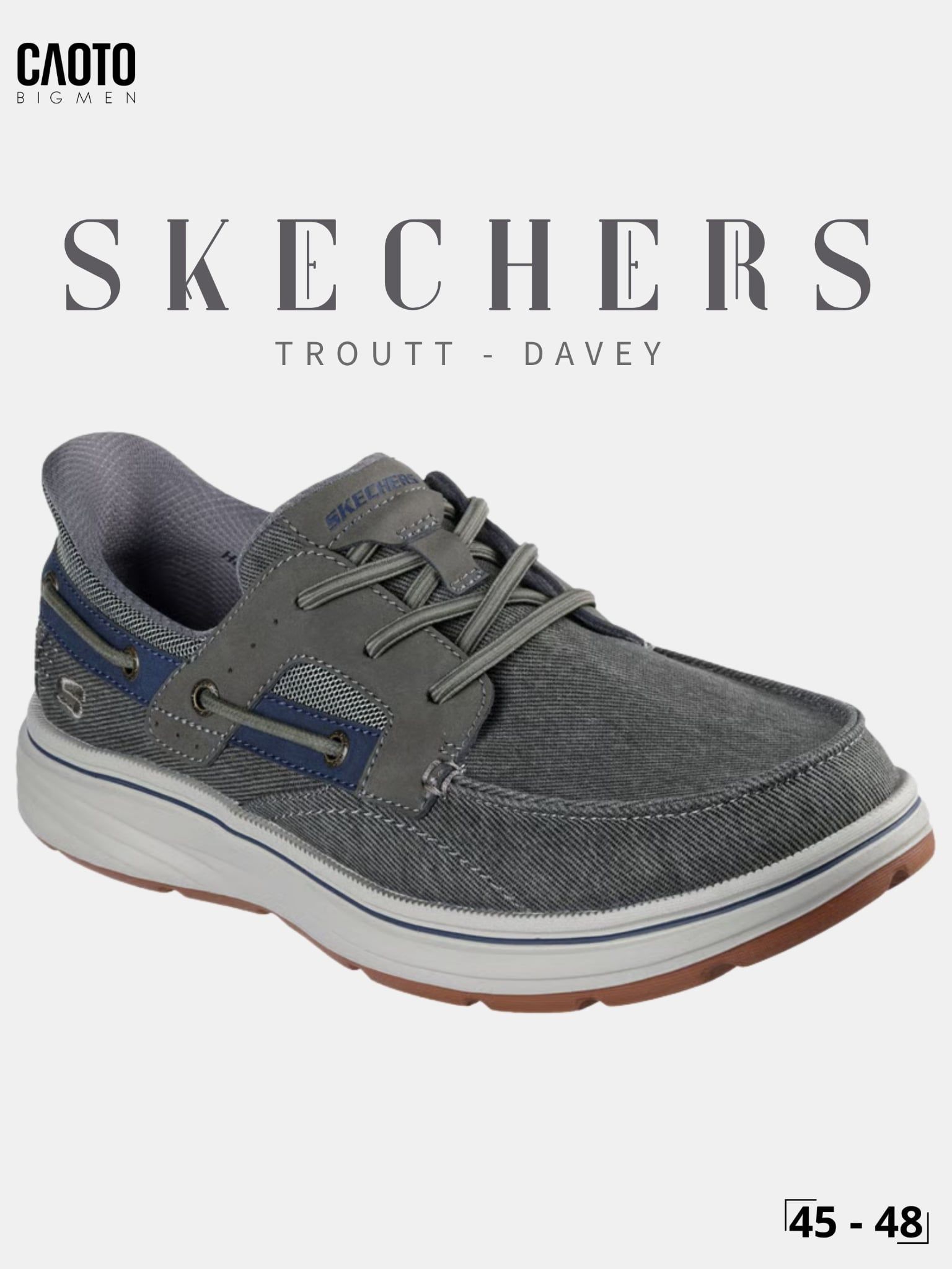  Giày Sneaker Lười Nam Big Size Skechers Slip-ins Troutt Davey Xỏ Nhanh Size 45 - 48 
